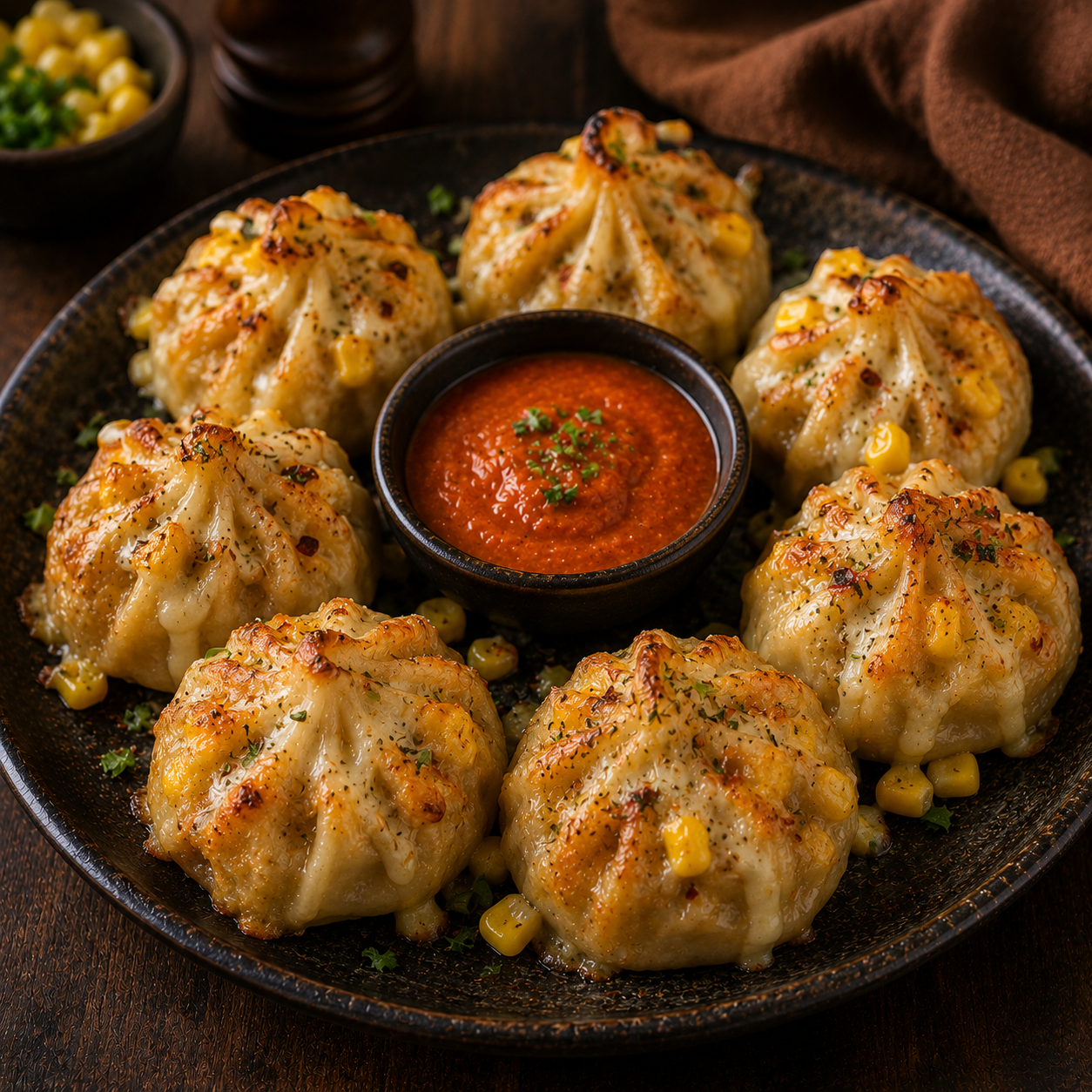 Corn Cheese Momos